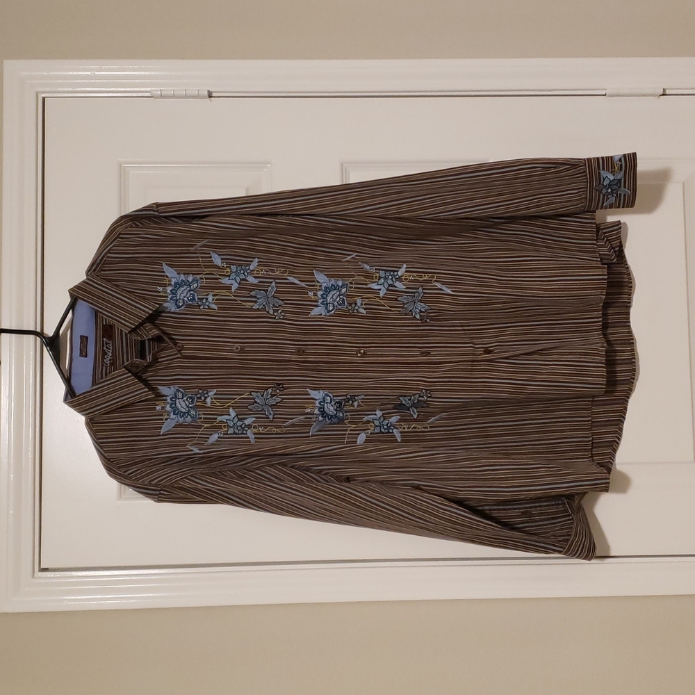 Men's Striped Button Down Shirt